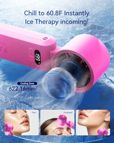 Handheld Portable Turbo Fan with Ice Cooler, Speed (1-199) 5500mAh Rechargeable Personal Fan,[20H Cooling Time] Mini Yet Powerful [20000 RPM] Small Pocket Fans for Travel/Outdoor/Home/Office, HotPink - color: Hot Pink
