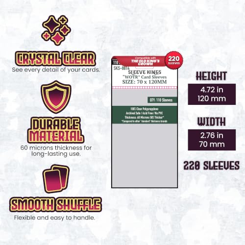 Sleeve King's The Old King's Crown Compatible Card Sleeve Bundle - style: The Old King’s Crown (8803 x 1 + 8808 x 1 + 8814 x 1)
