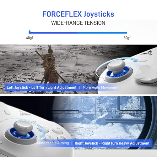 FLYDIGI Direwolf 4 PC Controller Forceflex Joystick Forceswitch Triggers | 1000Hz Report Rate, Grip Vibration, 2 Extra Customizable Bottons, 6-Axis Gyro, 800mAh Battery