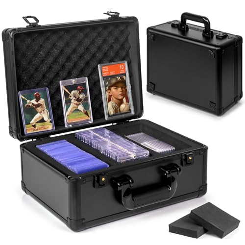 Graded Card Storage Box, Top Loader Trading Card Case for PSA Graded Cards, Sports Slab Hard Card Case Holder for Sports Card/Game Cards/Top Loaders/One Touch - 3 Row - style: 3 Row