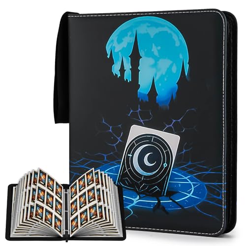 9 Pocket Card Binder for MTG/YGO/PTCG/Game Cards, Premium Card Collector Book for TCG Players,Toys Gifts for Kids,Holds 720 Cards-Blue - color: 2-Blue