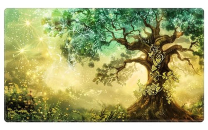 Card Playmat 70 x 40 cm Game Mats Tabletop Magic for MTG/TCG Cards, Trading Card Game Playing Stitched Commander Deck Gaming Desk Duel Mat Card Gameplay Mats, Ancient Tree of Life - color: Ancient Tree of Life, size: 27.5"X15.7"