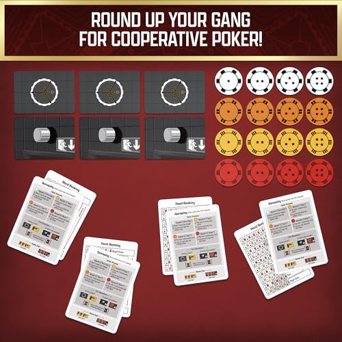 Thames & Kosmos The Gang — Cooperative Poker Card Game | Family Game Night & Strategy Game for Adults, Teens & Kids | Team-Based Heist Game | 3–6 Players | Ages 10+ | 20 Min