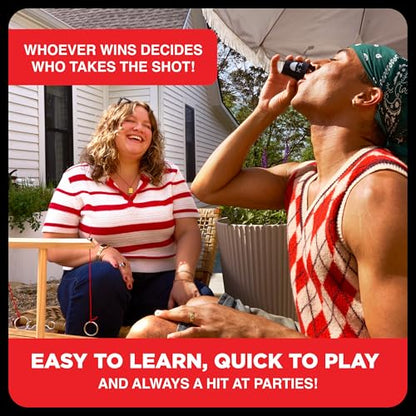 Buzzed 4-Way Hook & Ring Drinking Game for A Bachelor Party or Dorm Room Game Night, Fun Social Drinking Games, Adult Games and Party Games, Includes 1 Hook Unit, 4 Pawns, 1 Cup, and Instructions - style: 4-Way Hook & Ring