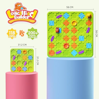 Brain STEM Activity Logic Kits: 200+ Challenges Educational Playthings | Interactive Puzzle Maze Solutions For Kids Ages 3-10 - 4 Difficulty Levels Portable Learning Resources Skill Builder Toy - color: Green