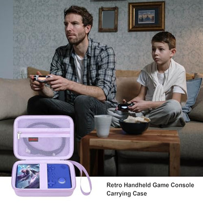 Elonbo Carrying Case for G350/ RG35XX Pro/ RG40XXV/ RG406V/ RG405V Retro Handheld Game Console, GiipGoop/ Voacle/ Anbernic Video Gaming Console Travel Storage Bag, Linux System Games Holder, Purple - color: Purple