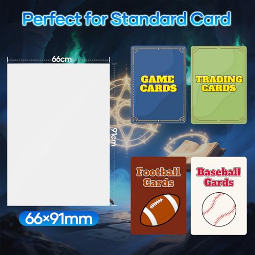 500 Count Card Sleeves, Matte Magic Card Sleeves, Smooth Shuffle & Tear Resistant, Fit for MTG, TCG, CCG (White) - color: White, size: 500 Pack
