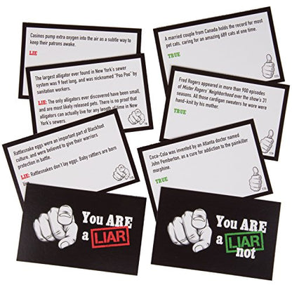 You Are A Liar - Fact Or Fiction Guessing Party Game - Features 120 Truth and 120 Lie Cards - Ages 12+