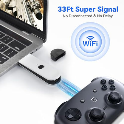 ELUTENG USB Wireless Adapter for PS5 & Xbox Plug and Play Wireless Controller Converter Dongle Bluetooth Controller USB Adapter Compatible with PS5/PS3/PS4/SWITCH PRO/Xbox ONE/Slim - color: White