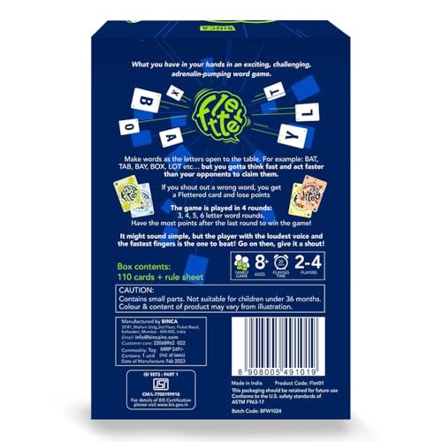 Fletter - Word Game, Educational Card Games, 8 Year Old Girl Birthday Gifts, Fun Fast-Paced Vocabulary Challenge for Game Night, Gifts for Boys & Girls Ages 7, 8, 9, 10