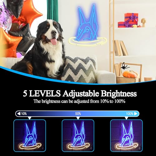 Doberman Dog Neon Sign for Wall Decor Usb Powered Doberman Swimming Led Light Sign Cool Neon Dog Light for Cafe Pet Shop Bar Birthday Party - style: Doberman Dog