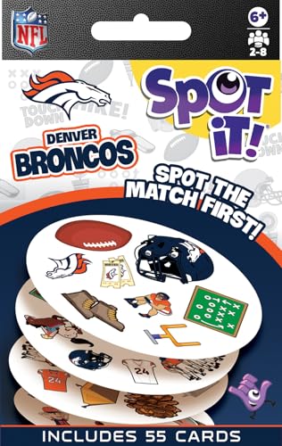 MasterPieces Game Day - NFL Denver Broncos Spot It Game For Kids, Adults, and Family - style: Denver Broncos