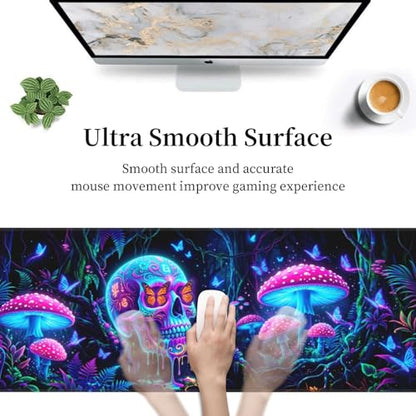 Extended Gaming Mouse Pad, Large Mouse Mat, XL Desk Pad for Keyboard and Mouse, Non-Slip Rubber Base & Stitched Edges for Gamer Office 31.5x11.8 in - color: 12