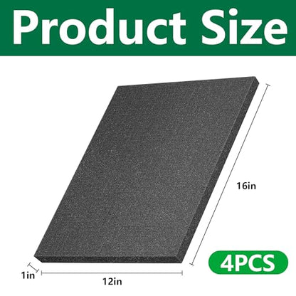 Sfcddtlg 4 Pcs Pick Apart Foam Inserts- 16 x 12 x 1 Inch Pick and Pluck Foam Sheets- Pluck Pre Cubed Foam Pads for Toolbox Game Box Cases Camera Storage Drawer - color: 4 Pcs- 16x12x1inch