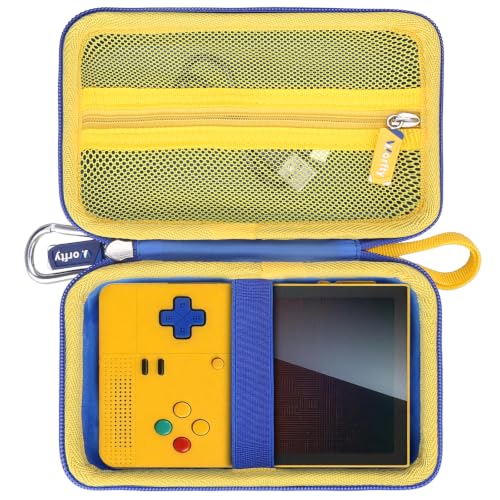 worfty Case for Retroid Pocket Classic/ Retroid Pocket Flip 2 Retro Game Console - Hard Travel Protective Carrying Storage Bag (Blue&Yellow) - color: Blue&Yellow