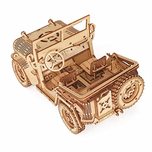 3D Wooden Puzzle - Wood Crafts Mechanical Off-Road Vehicle Building Model Kits - Wooden STEM DIY Brain Teaser Puzzle - Off-Road Vehicle 3D Puzzle Birthday Gifts Christmas - style: Off-Road Vehicle