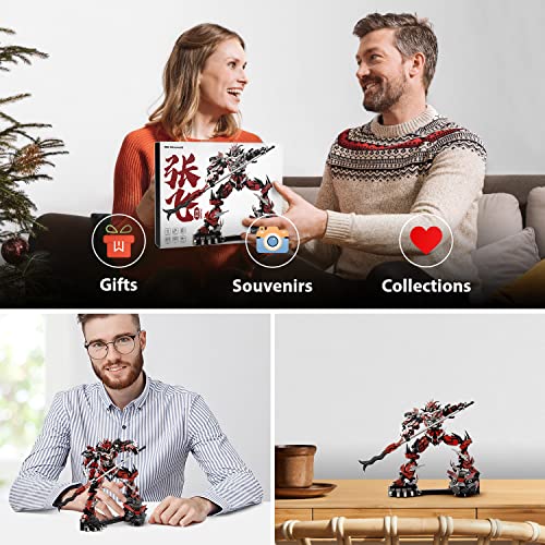 Microworld 3D Metal Puzzle, Famous Chinese Generals Zhang Fei, Mechanical Soldier Challenge Metal Model Kits, Brain Teaser Creative Gifts DIY 3D Puzzles for Adults - color: Zhang Fei