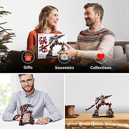 Microworld 3D Metal Puzzle, Famous Chinese Generals Zhang Fei, Mechanical Soldier Challenge Metal Model Kits, Brain Teaser Creative Gifts DIY 3D Puzzles for Adults - color: Zhang Fei