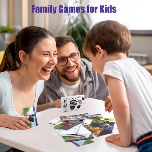 MEROCO Farm Animal Tracks Cards for Kids,Animal Flash Cards,Animal Tracks Matching Game,Kids Science Learning Educational Toys Homeschool Preschool Autism Learning Materials Toys for 4 Year - style: Farm Animals and Birds Track