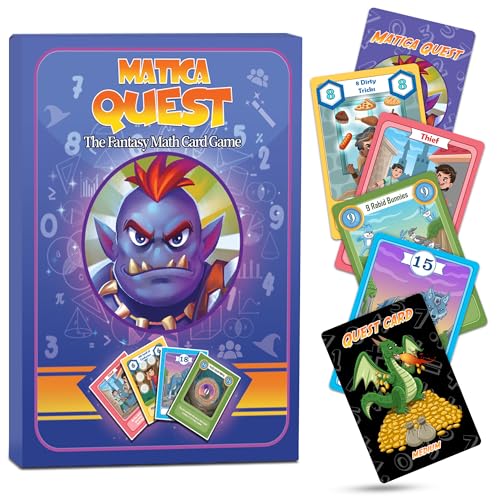 Matica Quest: The Fantasy Math Card Game for Kids Ages 7+, Educational Strategy Game on Place Value & Probability, Fun Family or Classroom Play, 2–6 Players