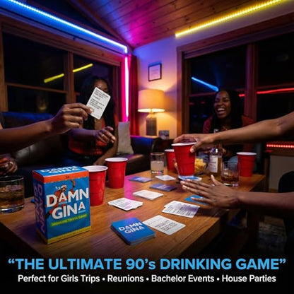 Damn Gina Drinking Game 90s Martin TV Show Trivia Cards Fun Martin Lawrence Party Game with Catchphrases Challenges and Sips Perfect for Game Nights, Family Reunions, Girls Trips and Bachelor Events - color: Drinking