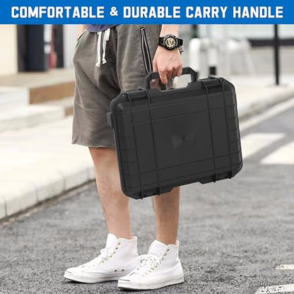 Miniature Storage Figure Hard Shell Case, 48 Slots DND Minis Carrying Case | Figurine Hard Case Compatible with D&D DND Minis and More, with 2 Customizable Foam Layer, Water-resistant - style: 48 Slots