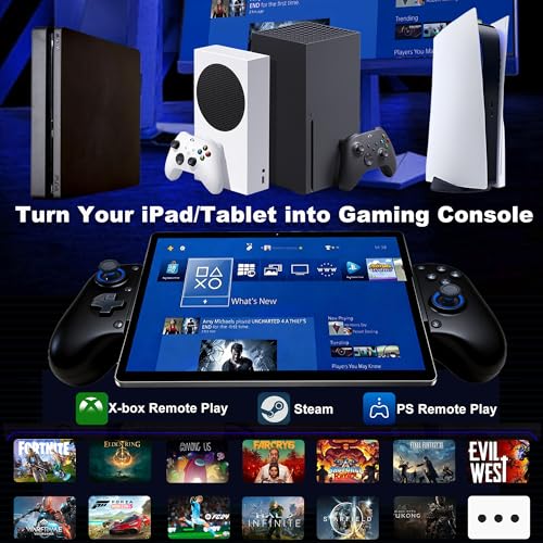 Megadream Mobile Gaming Controller for iPhone/Android/PC - iPad/Tablet (Up to 11in) - Cloud Game - NS-Switch|Swith 2 - Turn Your Phone into a Gaming Console - PS5/Xbox Remote Play Streaming, Call of Duty, Roblox, Turbo, Black - color: Black