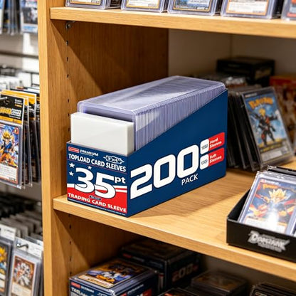 Card Sleeves - 3"x4" Rigid Toploaders for Cards, Hard Plastic Card Protectors, Premium Trading Card Sleeves Fit for Sports Cards & All Standard Trading Cards (100HardSleeves+100SoftSleeves) - size: 100 Soft Sleeves + 100 Hard Sleeves