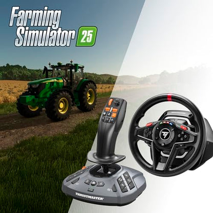 Thrustmaster T128P SimTask Racing Wheel & FarmStick Pack - PS5 & PC | Force-feedback base, T2PM pedal set, 3-axis joystick, 33 action buttons, metal desk attachment, tractor and loader control - style: T128P Farming Pack Bundle