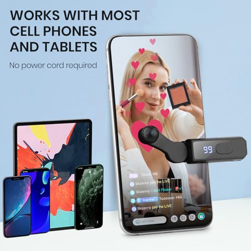 Shker Recharge Auto Clicker for TikTok,iPhone iPad Apps,Game,Live(Black) | 107 Adjustable Speeds,Fast Click Simulation Finger Continuous Click