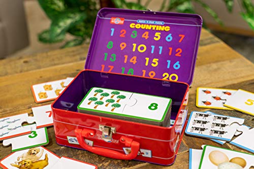 TS Shure by Bendon Counting Numbers 30-Piece Matching Puzzle with Tin Storage Case Pre-School Kindergarten Learning 51472 - style: Counting Numbers Puzzle Pair