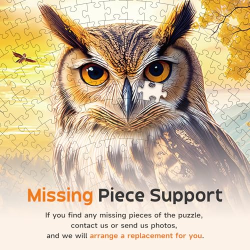 1000 Piece Puzzles for Adults, 26.6 * 26.6in Mountain Owl Puzzle | 1000 Pieces Flat Puzzles with 3D Visual Effect When Completed, Adult Puzzle Games - color: Mountain Owl