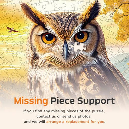 1000 Piece Puzzles for Adults, 26.6 * 26.6in Mountain Owl Puzzle | 1000 Pieces Flat Puzzles with 3D Visual Effect When Completed, Adult Puzzle Games - color: Mountain Owl