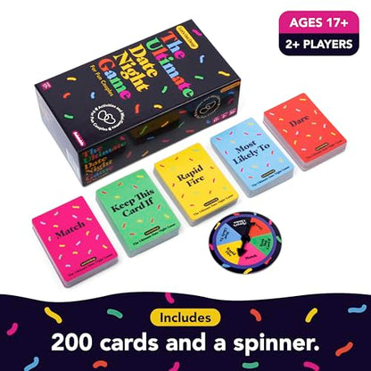 The Ultimate Date Night Game by Relatable, Great for Couples Games and Stay at Home Date Night Ideas, From The Makers of Let's Get Deep Relationship Card Game, Includes 200 Cards & Spinner - style: Ultimate Date Night Game
