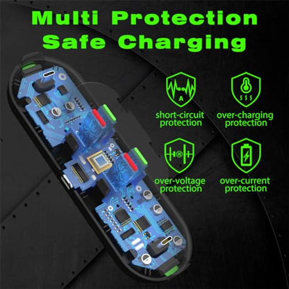 Switch Controller Charger for Nintendo Switch, Charging Dock with JoyCon/Pro / PS5 Controller, Charger Station with LED Indicator and Charger Cable for JoyCons, 6 in 1 Nintendo Charging Dock - size: 80cm