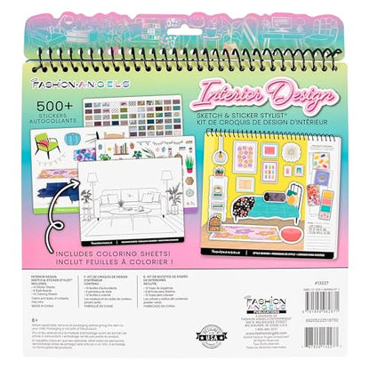 Fashion Angels Interior Design Sticker Stylist Set | Includes 20 Style Boards, 14 Sticker Sheets & 550+ Aesthetic Room Decor Stickers, Ideal for Kids & Girls - style: Custom