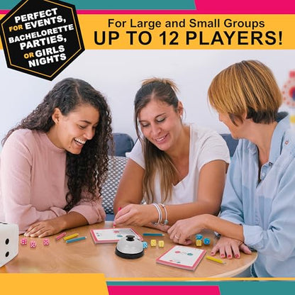 University Games | Bunco Party in a Box Game, for Ladies Night with The Girls, Complete with Fuzzy Die! for 2 to 12 Players Ages 8 and Up, White