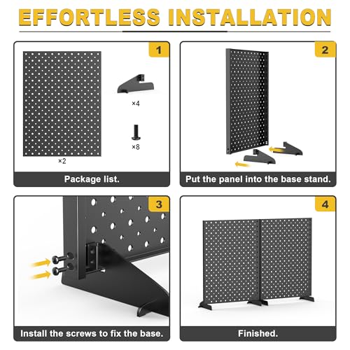 Pegboard Display Stand, Metal Tabletop Pegboard Display, Accessories Rack Organizer for Jewelry, Retail Stores, Craft Shows, 12"X16", 2pcs Black - size: 2Pack 12"X16"