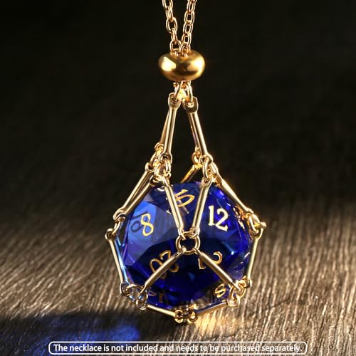 DNDND 7-Piece Glass Dice Set DND- Multifaceted Blue RPG Dice Set for D&D, Tabletop Gaming, Collectors | Premium Gift Box & Durable Design (Sapphire Blue) - color: Sapphire Blue