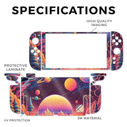 Glossy Glitter Gaming Skin Compatible with Nintendo Switch 2 Console Only - Surreal Starscape - Premium 3M Vinyl Protective Wrap Decal Cover - Easy to Apply | Crafted in The USA by MightySkins - color: Surreal Starscape, size: Switch 2 Console Skin Only,