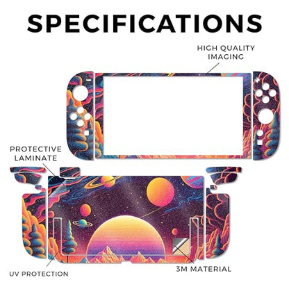 Glossy Glitter Gaming Skin Compatible with Nintendo Switch 2 Console Only - Surreal Starscape - Premium 3M Vinyl Protective Wrap Decal Cover - Easy to Apply | Crafted in The USA by MightySkins - color: Surreal Starscape, size: Switch 2 Console Skin Only,
