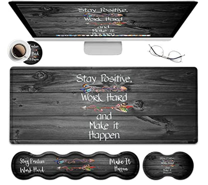 Large Mouse Pad and Gel Mouse Wrist Rest+ Memory Foam Keyboard Wrist Rest Support Set- Non-Slip Rubber Base with Stitched Edges for Office,Home,Computer,Gaming Extended Mousepads XXL Black Desk Mat - color: JV-mouse pad-8-15