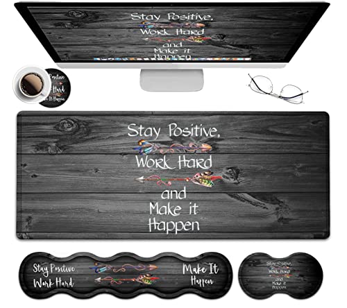 Large Mouse Pad and Gel Mouse Wrist Rest+ Memory Foam Keyboard Wrist Rest Support Set- Non-Slip Rubber Base with Stitched Edges for Office,Home,Computer,Gaming Extended Mousepads XXL Black Desk Mat - color: JV-mouse pad-8-15
