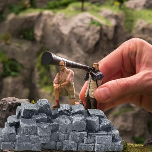 Warmtree Stone Wall Ruins for Terrain Sets Diorama Supplies | Miniature Terrain Building Tabletop Accessories Train Landscape Railroad Scenery Military Layout Model WarGaming Terrain