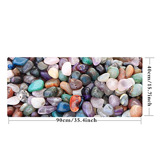 XXL Professional Large Mouse Pad & Computer Game Mouse Mat (35.4x15.7x0.1IN, 90x40 Cobble) - color: 90x40 Cobble, size: 35.4x15.7x0.1IN