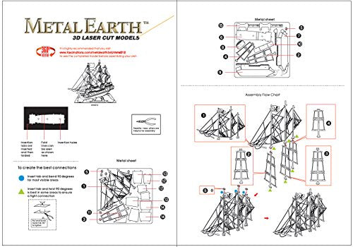 MetalEarth 3D Metal Model - Black Pearl Pirate Ship