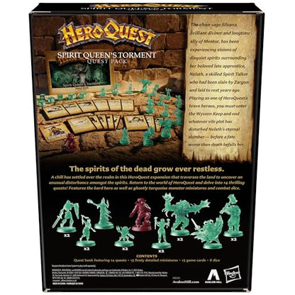 Avalon Hill HeroQuest Spirit Queen's Torment Quest Pack, Requires HeroQuest Game System to Play, Dungeon Crawler Games, Ages 14+, 2-5 Players, Strategy Games