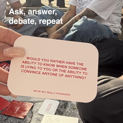 Don't Overthink It Card Game by We’re Not Really Strangers - 150 Conversation Starter Cards. Get to Know You Game for Friends, Couples, Game Night, Date Night & Parties, 2+ Players - style: Don't Overthink It