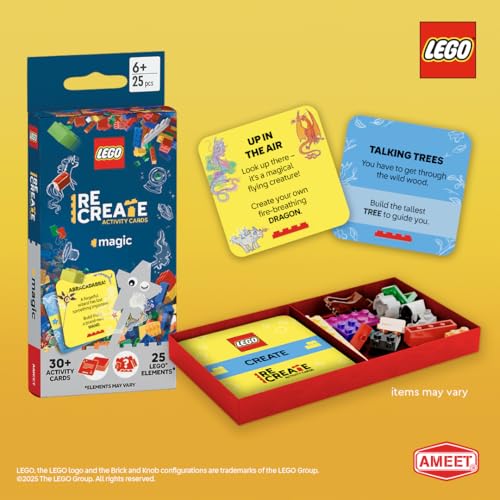 LEGO Recreate Activity Cards – Magic | Fantasy Building Game with 30+ Activity Cards & 25 LEGO Elements | Ages 6+ - style: Magic
