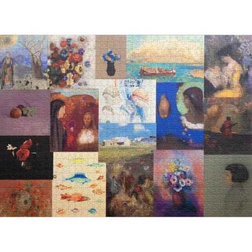 Odilon Redon: A Dreamlike World, Premium 1000 Piece Jigsaw Puzzle for Adults, Glare-Free, Soft-Touch Puzzles, Made in USA, Puzzle Lovers Gift Ideas, 26.6" x 19.25" - color: Odilon Redon: a Dreamlike World